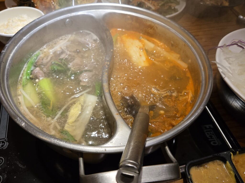 바르미 샤브샤브 로데오점 샤브샤브 완성 모습