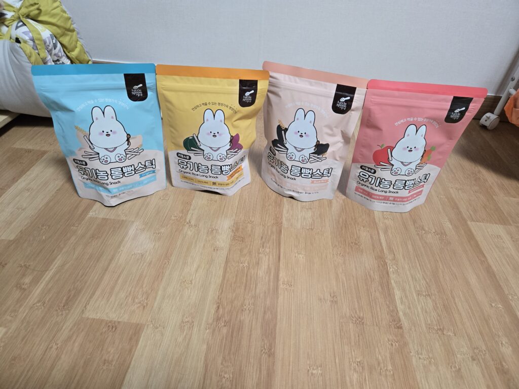 리틀스푼 유기농 롱뻥스틱 아기 과자 제품 이미지