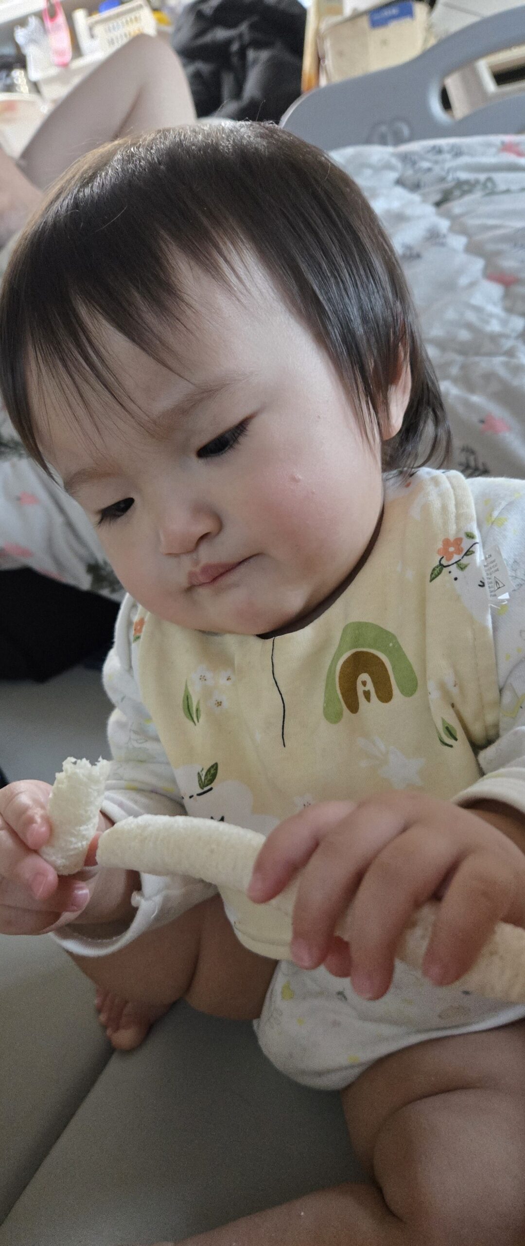 리틀스푼 롱뻥스틱 먹는 모습 아기 간식